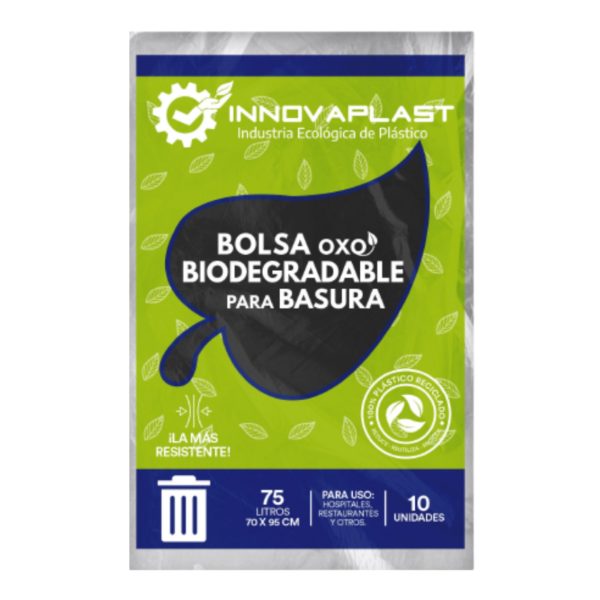 INNOVAPLAST Bolsas Basureras 75L (78x95) 1 Paq x 10 Unid