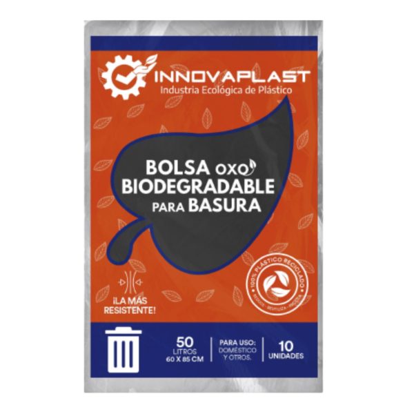 INNOVAPLAST Bolsas Basureras 50L (70x75) 1 Paq x 10 Unid