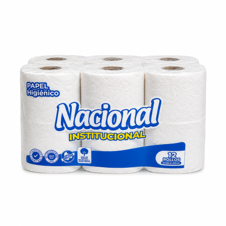 NACIONAL Papel Higienico Classic Doble Hoja 1 Paq x 12 Rollos