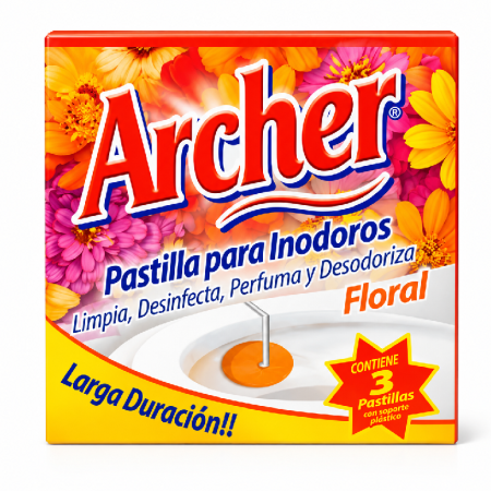 ARCHER Pastillas de Inodoro Floral 3 Unidades x 34g